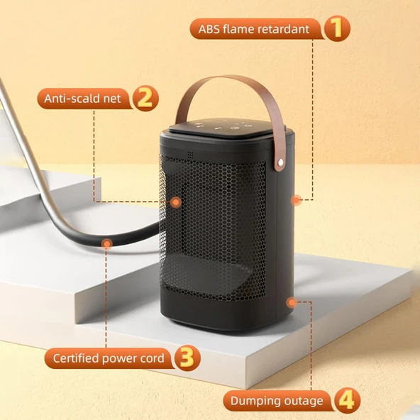 kajilai İç Mekan Kullanımı için Alan Isıtıcı 1200W PTC Seramik Elektrikli Isıtıcı - Resim 2