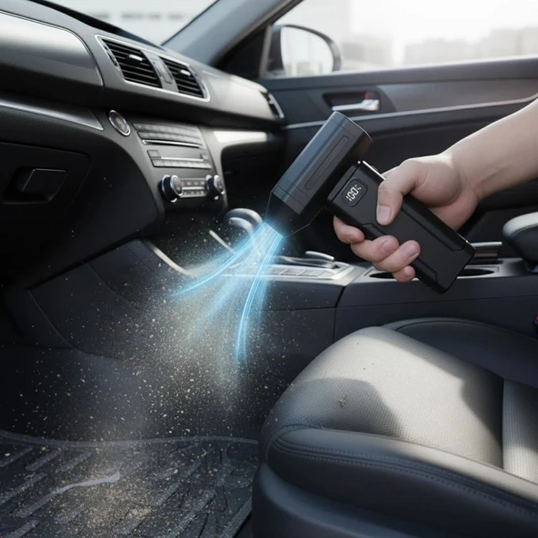 BUFFER® USB Şarjlı Güçlü Hava Üflemeli Toz Temizleyici Araç İçi, Klavye, PC ve Elektronik Cihaz Temizlik Cihazı X8 Jetfa ürün görseli