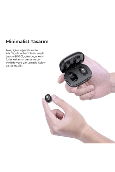 Lenovo Lecoo EW301 TWS Kulak İçi Bluetooth Kulaklık Siyah - Resim 5