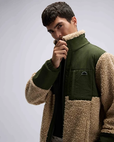 Ellesse Erkek Fermuarlı Polar Bej Mont EM511-BG - Resim 6