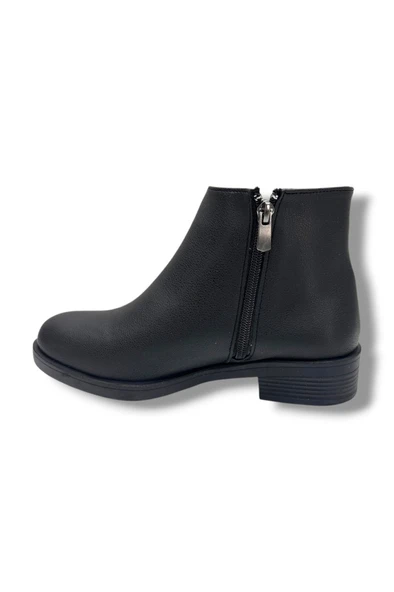 Sdf 160-26 Cilt Deri Trend Fashion Tokalı Fermuarlı Kadın Bot - Resim 3