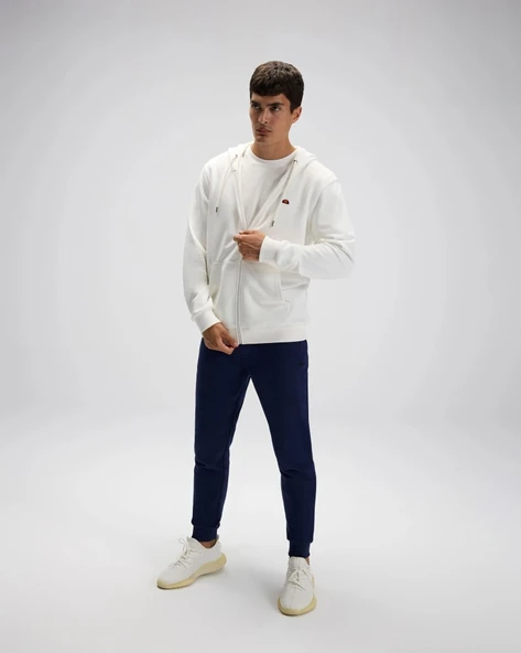 Ellesse EM581 Erkek Beyaz Önden Fermuarlı Sweat ürün görseli 1