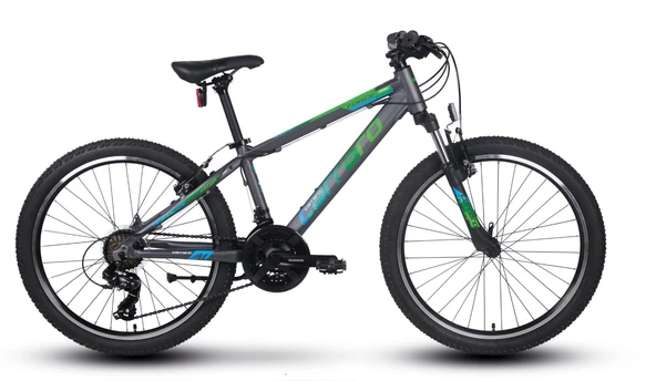 24J CARRARO FORCE 400 DAĞ BİSİKLETİ - MAT ANTRASİT YEŞİL MAVİ - 32 KADRO ürün görseli