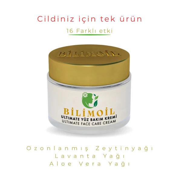 Bilimoil Yüksek Enerjili oksijen içeren Onarıcı, Nemlendirici ve Anti-aging etkili Ultimate Yüz Bakım Kremi ürün görseli 1