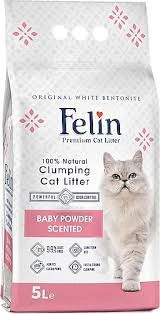 Felin Baby Powder Scented Bebek Pudra Kokulu Kedi Kumu 5 Lt ürün görseli 1