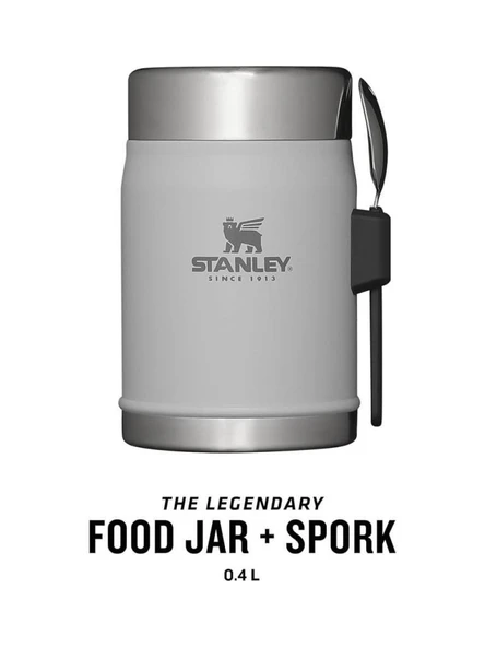 Stanley Klasik Kaşıklı Gri 0.40 lt Çelik Yemek Termosu - Resim 3