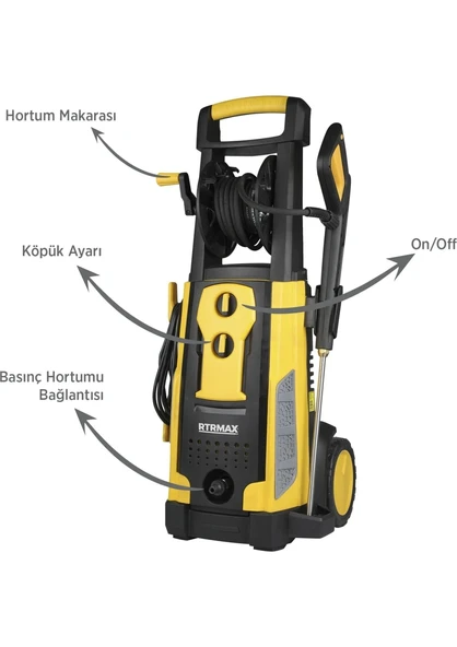 RTRMAX RTM716 Yüksek Basınçlı Yıkama 3200 W 225 Bar - Resim 4