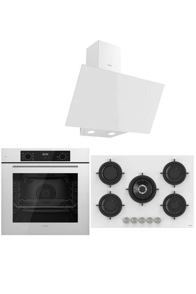 Ferre ICON PLUS 75 SERİSİ 3LÜ CAM ANKASTRE SET (QBL63CB-RS036-D078) ürün görseli