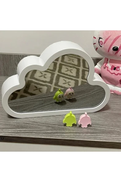 Ofisinn Bulut Ayna Gece Lambası Lale Gece Lambası Küçük Ayna Masaüstü Işık Yayan Süsler - Resim 4