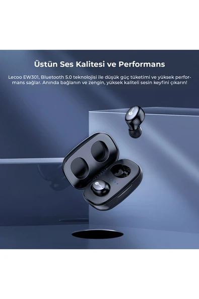 Lenovo Lecoo EW301 TWS Kulak İçi Bluetooth Kulaklık Siyah - Resim 2