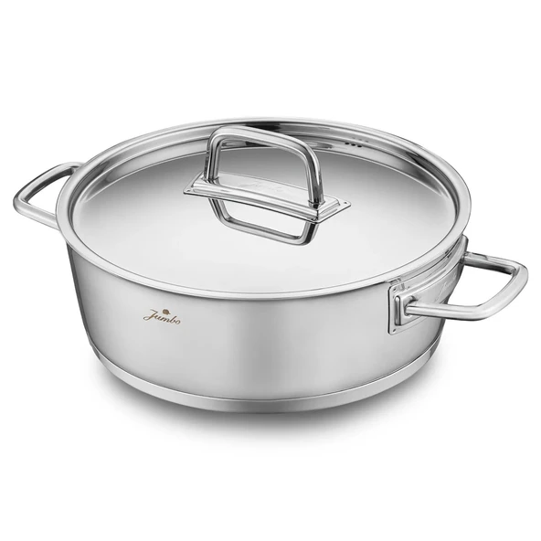 Jumbo Felix 8 Parça İndüksiyon Tabanlı Çelik Tencere Seti - Resim 2