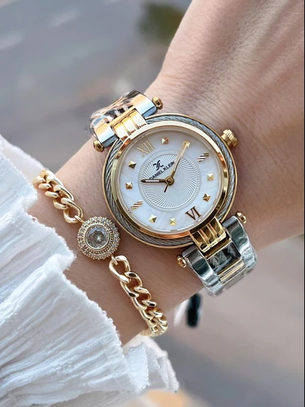 Daniel Klein 2 Yıl Garantili Çelik Kordon 30 Mt Suya Dayanıklı Kadın Kol Saati+Bileklik BF.G.10070.3 ürün görseli