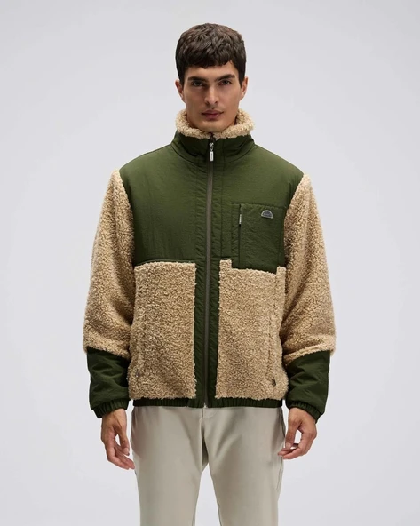 Ellesse Erkek Fermuarlı Polar Bej Mont EM511-BG - Resim 5