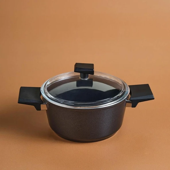 KARACA SWISS CRYSTAL 20 CM DERİN TENCERE BLACK ürün görseli