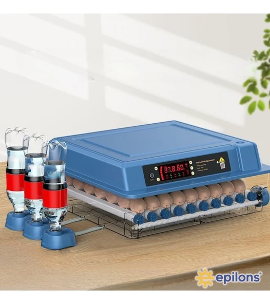 Epo-w64 Tam Otomatik Kuluçka Makinesi 64 Yumurta Kapasiteli Civciv Kaz Ördek Uyumlu + Yedek Motor ürün görseli