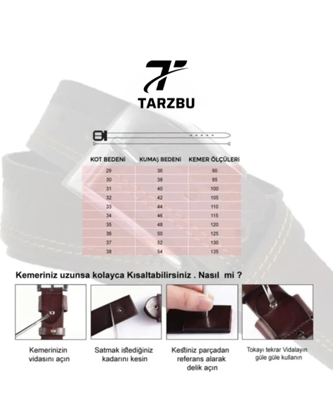 Hakiki Dana Derisi Düz Çelik Tokalı Erkek Kot Pantalon Kanvas Kemer 4.5 cm TarzSOSWAJG - Resim 3