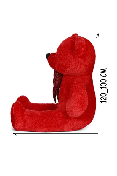 Özgüner Oyuncak 120 Papyonlu Büyük Ayıcık Kırmızı (%100 YERLİ) - Resim 4