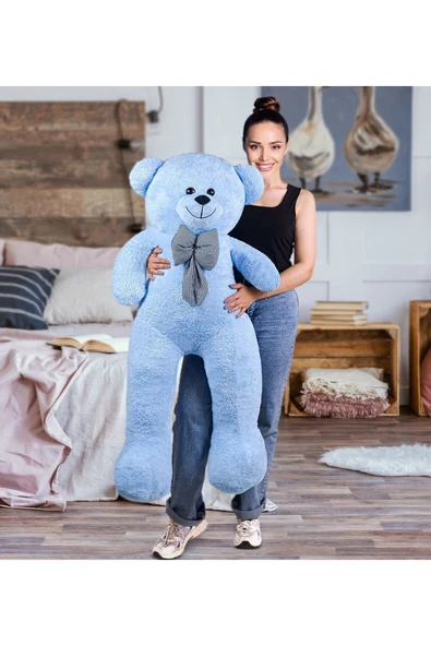 Harika Peluş Fabrikası 140 Cm Papyonlu Büyük Ayıcık (%100 Yerli) ürün görseli