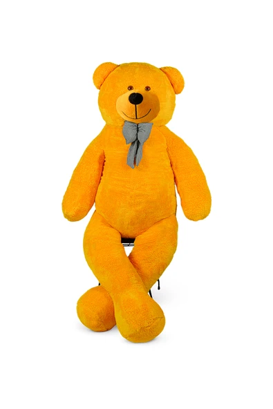 Harika Peluş Fabrikası 160 Cm Papyonlu Büyük Ayıcık (%100 Yerli) Beyaz - Resim 3