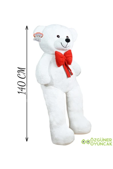 Ayıcı Oyuncak 140 cmKırmızı Papyonlu Ayıcık(%100 Yerli) - Resim 4