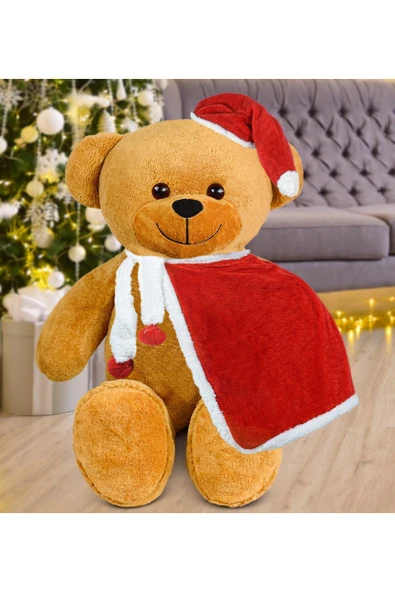 Özgüner Oyuncak 100 Cm Pelerinli Noel Baba Ayıcık Yeni Yıl , Yılbaşı Hediyesi ürün görseli