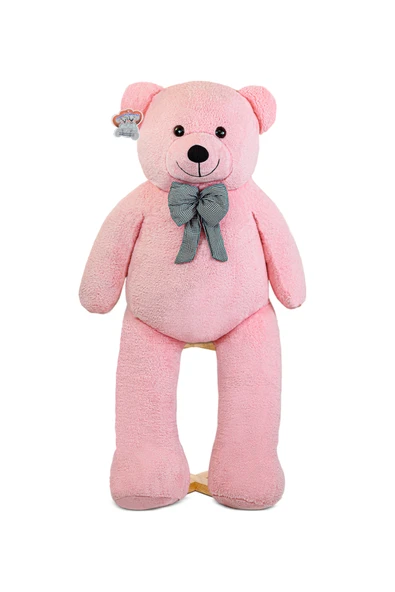 Ayıcı Oyuncak 160 Cm Papyonlu Büyük Ayıcık (%100 Yerli)pembe - Resim 4