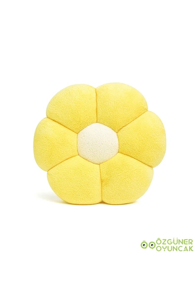 Ayıcı Oyuncak Dekoratif Papatya Şeklinde Peluş Yastık 40 cm – Yumuşak ve Konforlu Tasarım - Resim 2