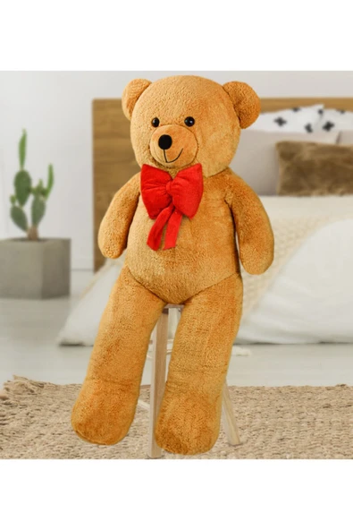 Ayıcı Oyuncak 140 cm Kırmızı Papyonlu Ayıcık - Resim 3