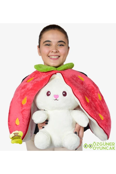 Özgüner Oyuncak Çilek Tavşan Çantalı 80 cm ürün görseli