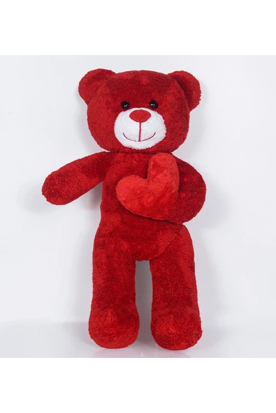 Özgüner Oyuncak 50 Cm Kalpli Peluş Sevimli Ayıcık - Resim 2