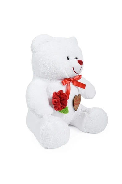 Özgüner Oyuncak 75 cm Elinde Gül Tutan Sevimli Ayıcık İyiki Varsın - Resim 2