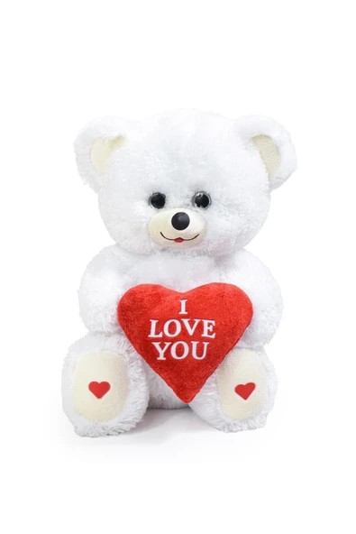 Ayıcı Oyuncak 200 Sevgiliye Özel Kalpli (I LOVE YOU) Yazılı Sevimli Peluş Ayıcık - Premium Kutu Içerisinde - Resim 4