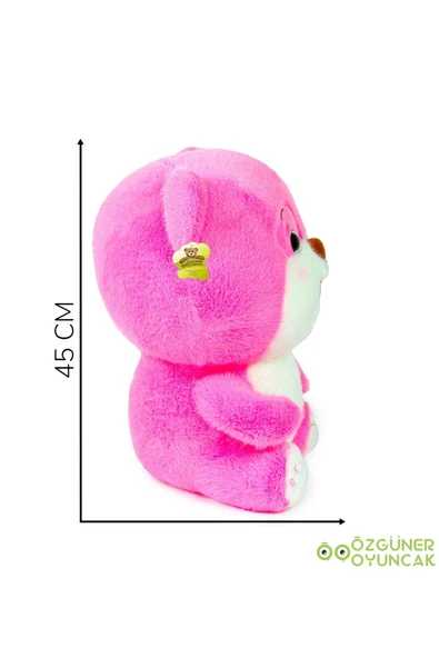 Ayıcı Oyuncak Gülümseyen Pembe Ayıcık Mani - Resim 3