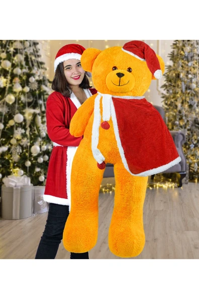 Özgüner Oyuncak 130 Cm Noel Baba Pelerinli Bobo Ayıcık Yeni Yıl ,yılbaşı Hediyesi ürün görseli