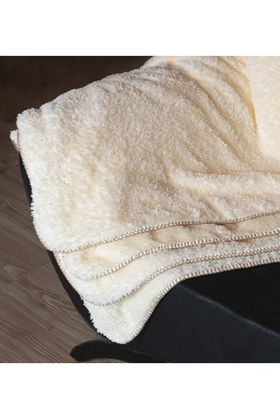Harika Peluş Fabrikası Çoban Dikişi 150*200 Cm Pelüş Tv Battaniyesi (%100 Yerli) - Resim 2