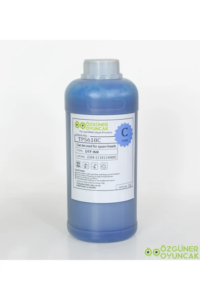 Özgüner Oyuncak Dtf Mürekkebi Cyan (mavi) 1000ml ürün görseli