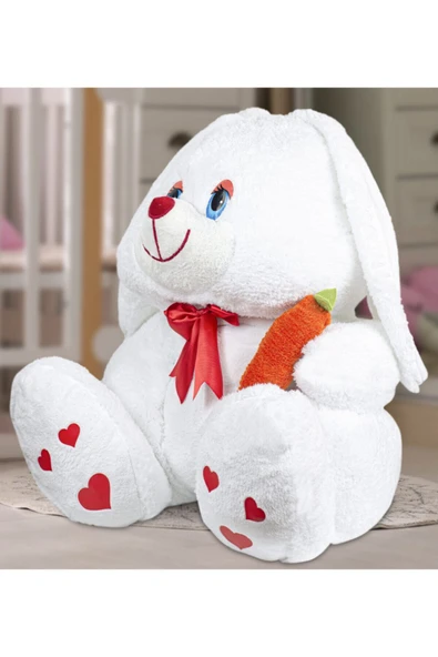 Özgüner Oyuncak 100 Cm Elinde Havuç Tutan Tavşan - Resim 2