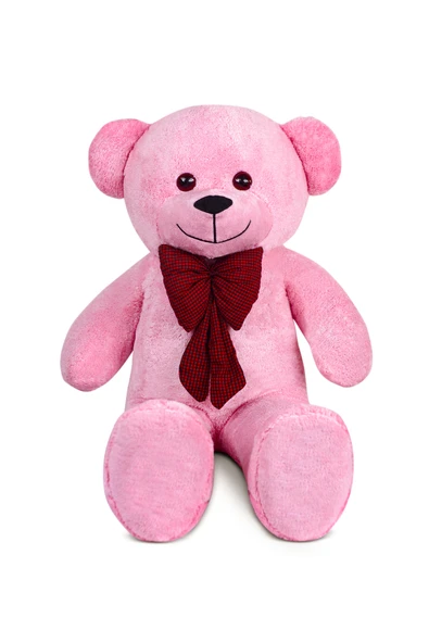 Harika Peluş Fabrikası 90 Cm Rengarenk Papyonlu Ayıcık (%100 YERLİ) - Resim 2