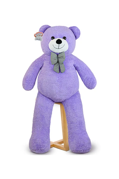 Ayıcı Oyuncak 160 Cm Papyonlu Büyük Ayıcık (%100 Yerli) Lila - Resim 2