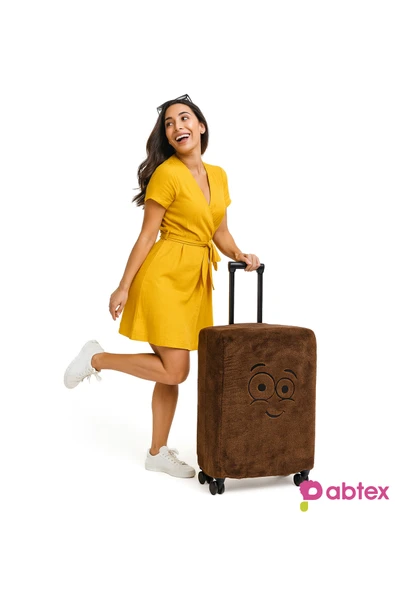 Ayıcı Oyuncak Eğlenceli Karakterli Peluş Bavul Kılıfı Orta Boy Uyumlu ürün görseli
