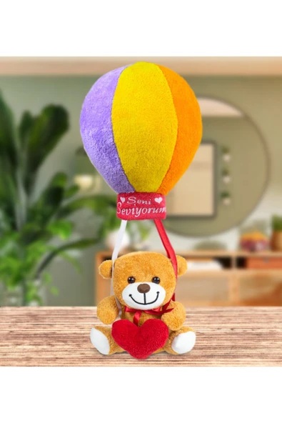Özgüner Oyuncak Oyuncak Rengarenk Uçan Balonlu Ayıcık (%100) Yerli - Resim 2