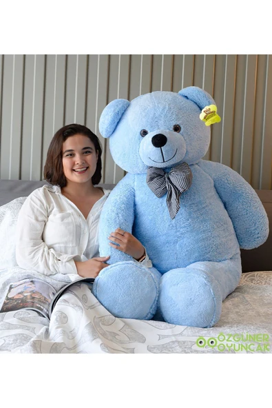 Ayıcı Oyuncak 160 Cm Papyonlu Büyük Ayıcık (%100 Yerli) Beyaz ürün görseli 1