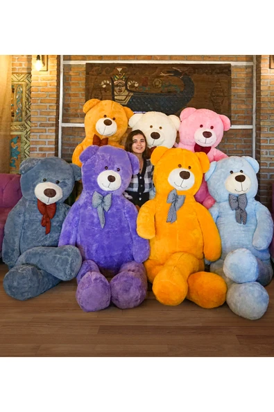 Ayıcı Oyuncak 200 Cm Noel Baba Şapkalı Ayıcık Yeni Yıl ,yılbaşı Hediyesi - Resim 5