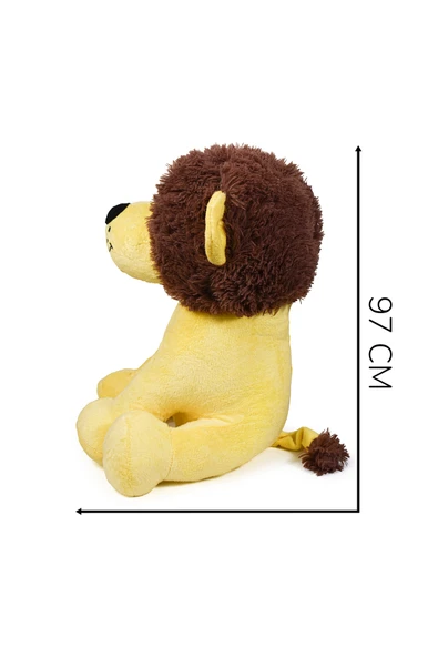 Ayıcı Oyuncak Büyük Boy 100 Cm Peluş Aslan - Yumuşak Ve Dayanıklı Aslan Oyuncak - Resim 4