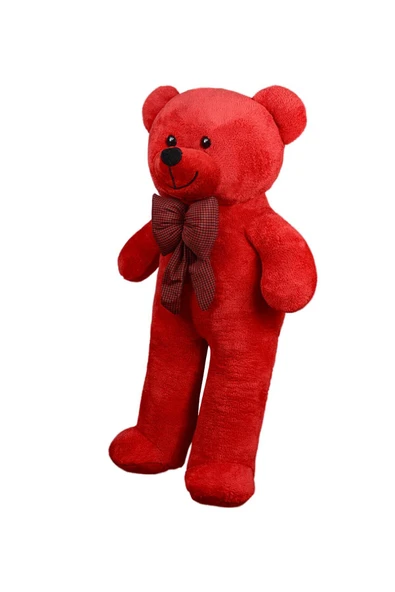 Ayıcı Oyuncak 120 Papyonlu Büyük Ayıcık Kırmızı (%100 YERLİ) - Resim 2