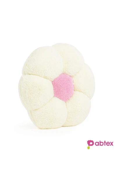 Özgüner Oyuncak Dekoratif Papatya Şeklinde Peluş Yastık 40 cm – Yumuşak ve Konforlu Tasarım - Resim 3