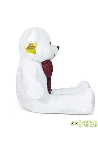 Ayıcı Oyuncak 100 Cm Papyonlu Büyük Ayıcık (%100 Yerli) Krem - Resim 4