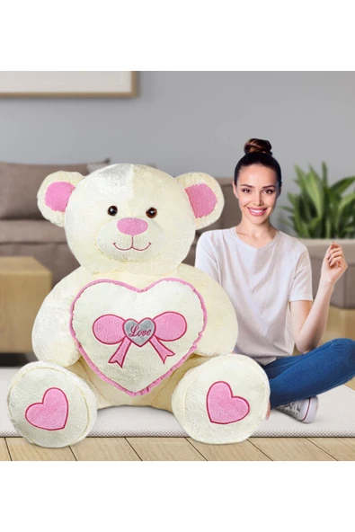 Ayıcı Oyuncak Harika Peluş Büyük Kalpli Ayıcık (%100 Yerli ) ürün görseli