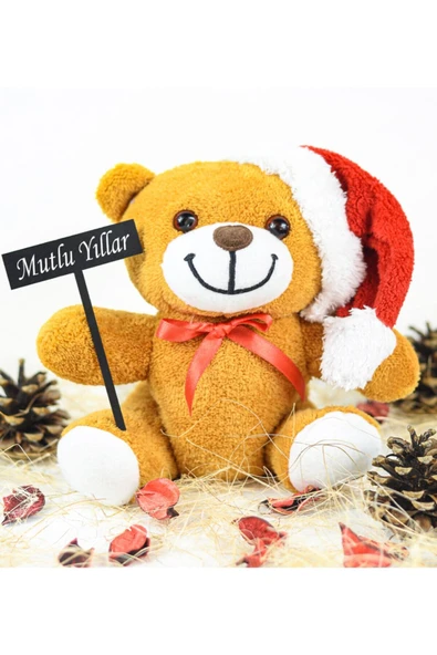 Özgüner Oyuncak Mutlu Yıllar Tahtası Ve 25 Cm Sevimli Çiçek Ayı ürün görseli 1