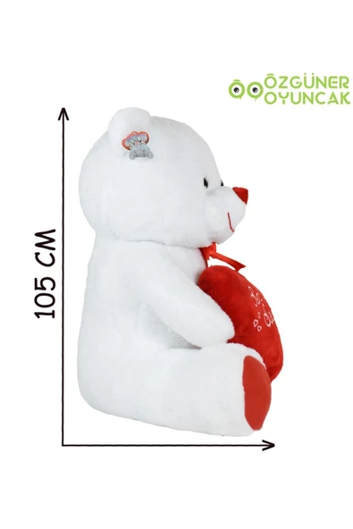 Ayıcı Oyuncak 100 Cm Canım Annem Kalpli Büyük Ayıcık (%100 Yerli) - Resim 2